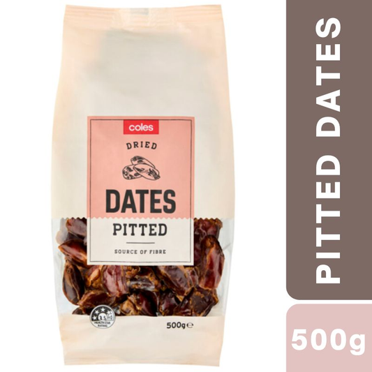 [CLEARANCE Expiry: 14/11/2025] Coles Dried Dates Pitted 500g