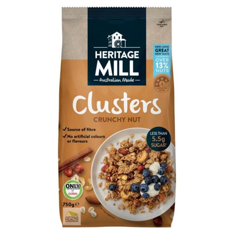 [Expiry Date: 28/05/2026] Heritage Mill Clusters Crunchy Nut 750g
