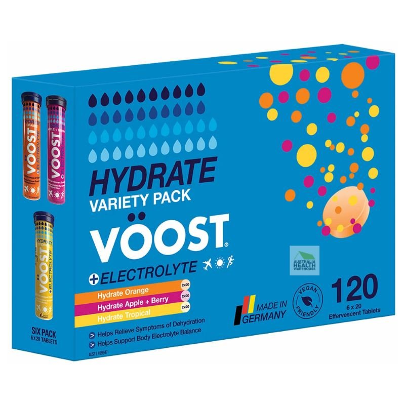 [Expiry: 01/2028] Voost Hydrate Variety Pack + Electrolyte 120 Effervescent Tablets
