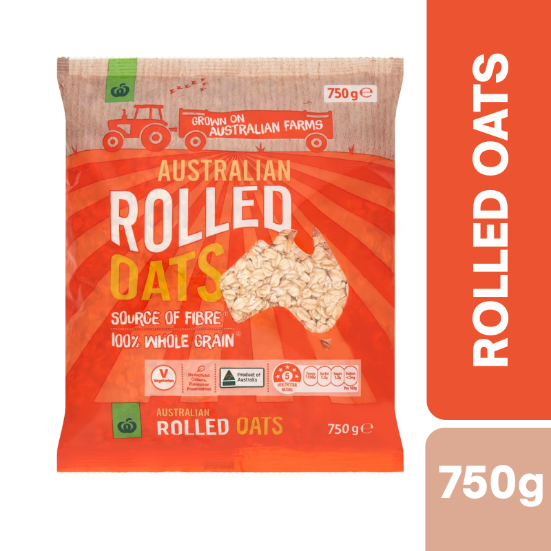 [Expiry Date: 09/02/2027] Woolworths Australian Rolled Oats 750g