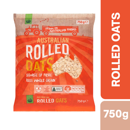 [Expiry Date: 09/02/2027] Woolworths Australian Rolled Oats 750g