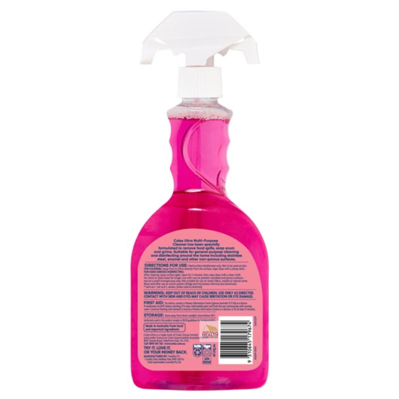 [Expiry Date: 29/05/2027]  Coles Ultra Multipurpose Cleaner Seasonal 750mL