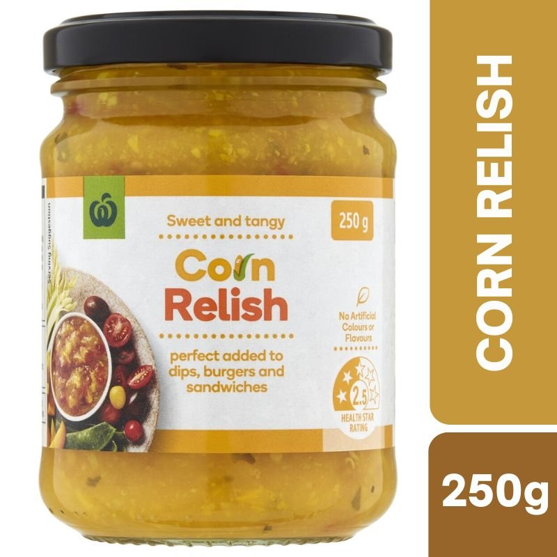 [Expiry Date: 17/06/2027] Woolworths Corn Relish 250g |Oz Mart