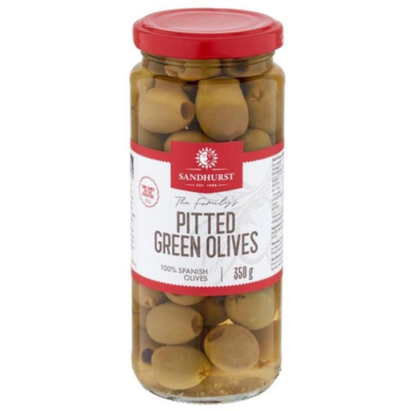 [Expiry: 24/09/2028] Sandhurst Pitted Green Olives 350g