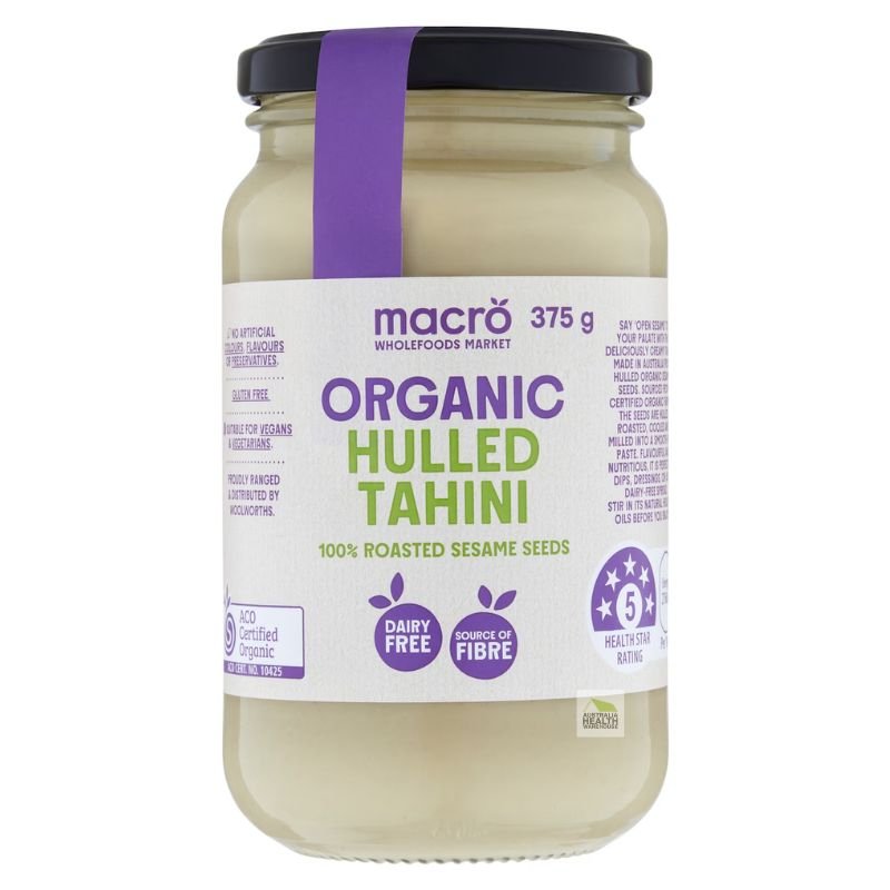 [Expiry Date:02/02/2028] Woolworths Macro Organic Hulled Tahini Spread 375g
