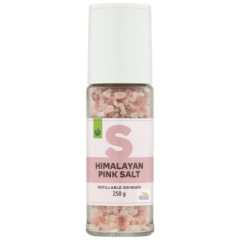 [Expiry: 22/03/2027] Woolworths Himalayan Pink Salt Refillable Grinder 250g