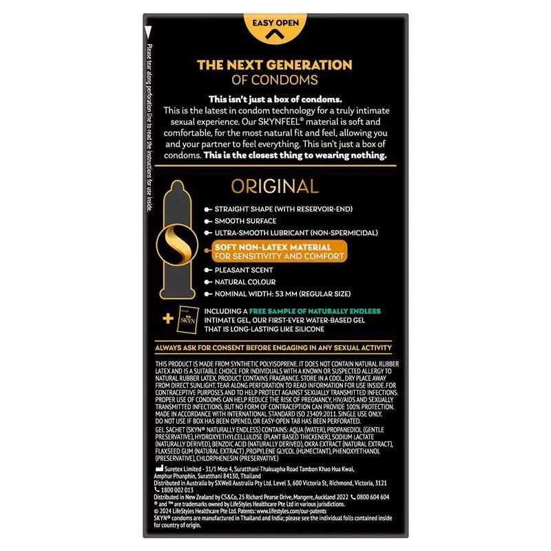 [Expiry Date: 31/01/2029] SKYN Original Condoms 10 Pack