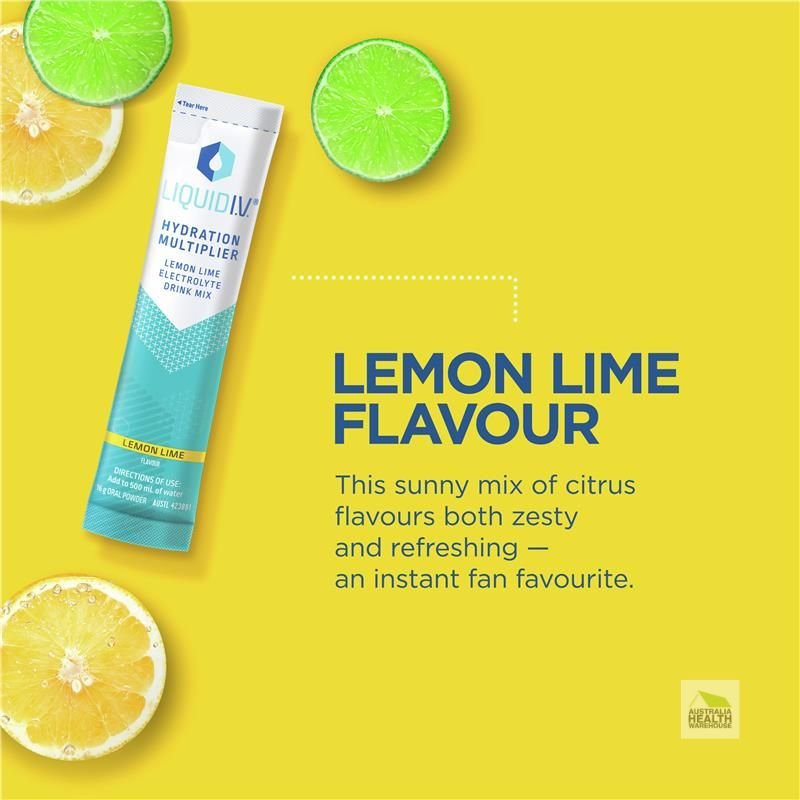[Expiry: 08/2025] Liquid I.V. Hydration Multiplier 10 Powder Sticks - Lemon Lime Flavour