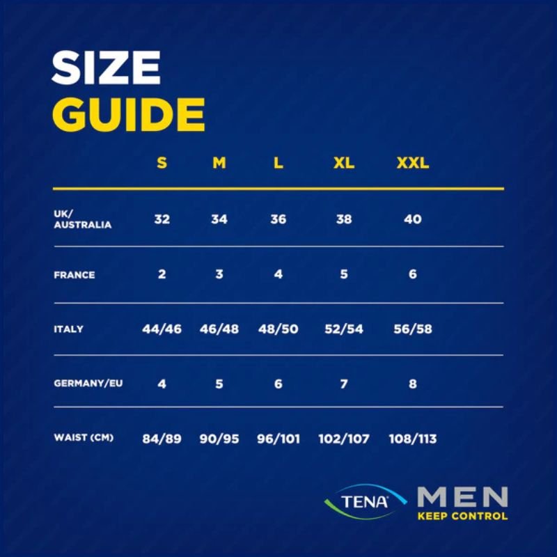 Tena Men Washable Protective Underwear Boxer (XL Size) 1 Pack