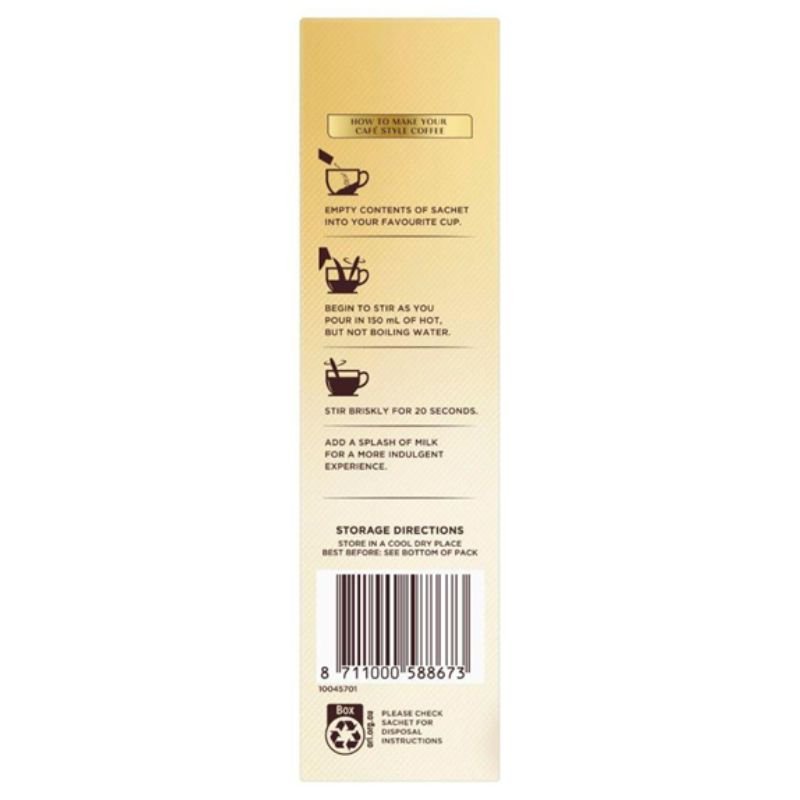 [Expiry Date: 12/07/2027] Moccona 99% Sugar Free Caramel Latte Coffee 10 Sachets