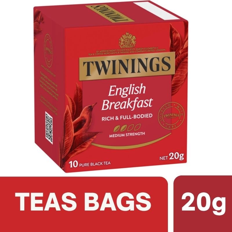 [Expiry: 30/07/2028]  Twinings English Breakfast Tea Bags 10 Pack 20g