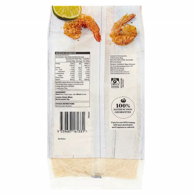 [Expiry Date: 19/02/2027]  Woolworths Panko Bread Crumbs 220g | Oz Mart
