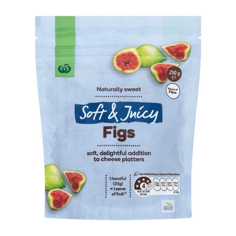 [CLEARANCE Expiry Date: 10/06/2026] Woolworths Soft & Juicy Figs 250g