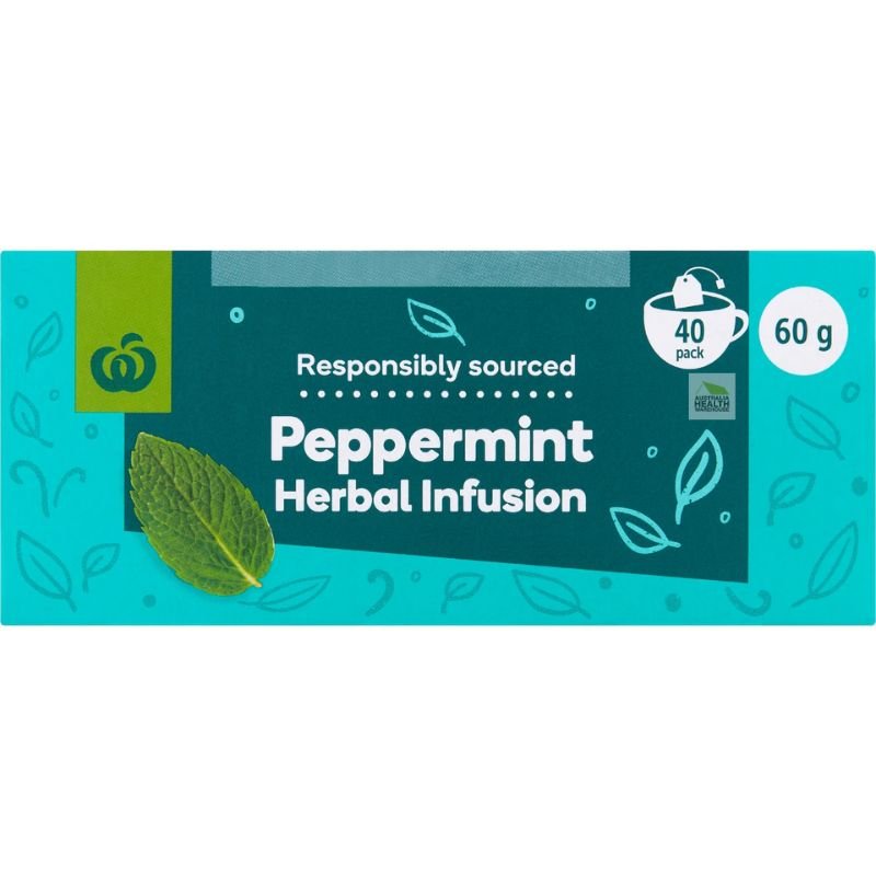 [Expiry: 07/01/2028] Woolworths Peppermint Herbal Infusion Tea 40 Pack