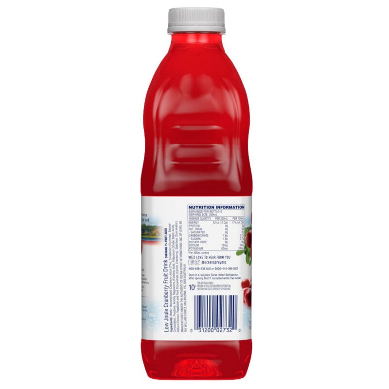 [CLEARANCE Expiry Date: 11/04/2027] Ocean Spray Low Sugar Cranberry 1.5 Litre