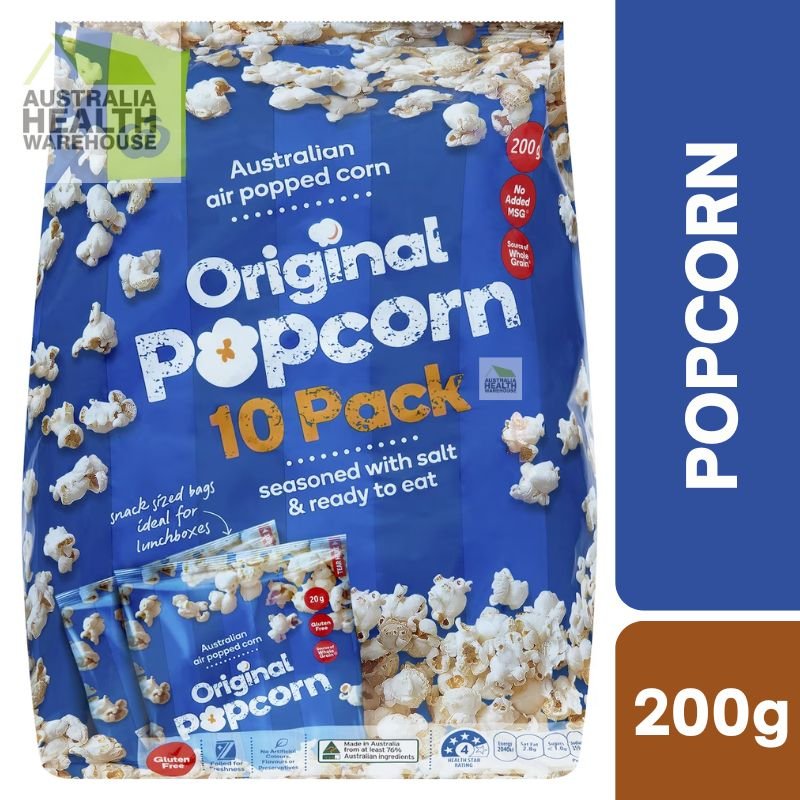 [CLEARANCE Expiry: 18/03/2026] Woolworths Original Popcorn 10 Pack 200g