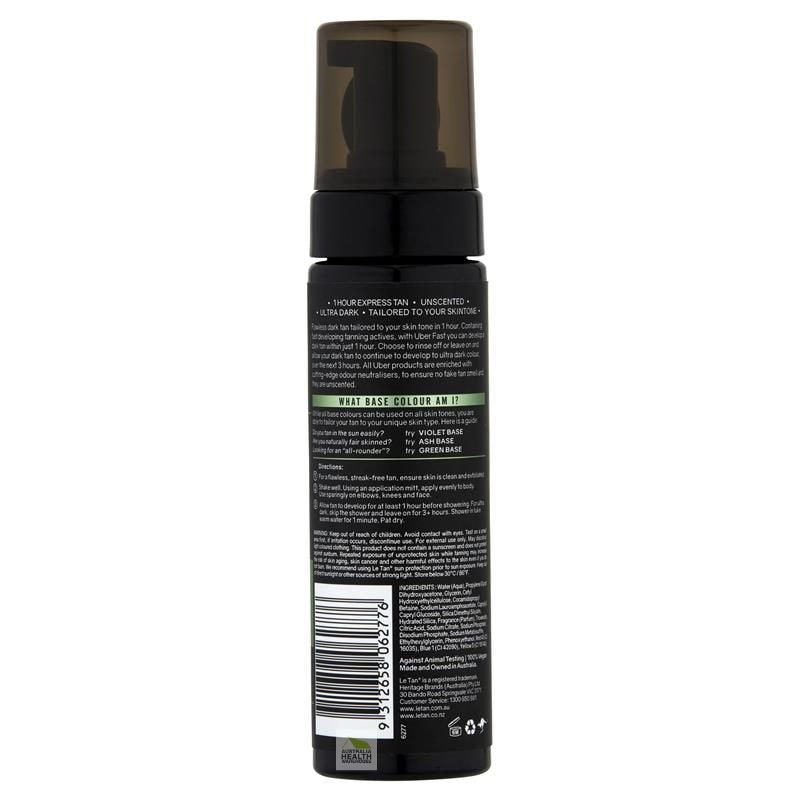 Le Tan Fast 1 Hour Express Tanning Foam Green Base 200mL