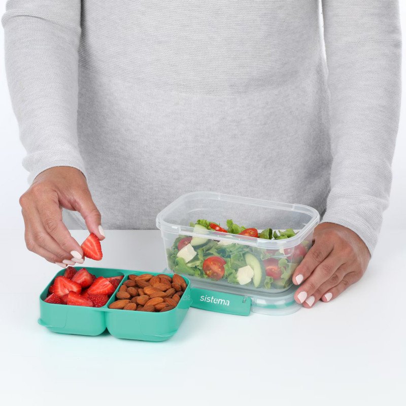 Sistema To Go Rectangle Stax Food Container 1 Litre (Green)