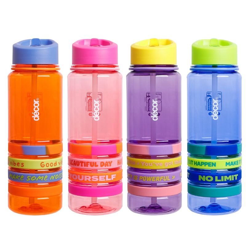DECOR Decor Quad Bands Tritan Bottle 750mL (PINK- ORANGE)