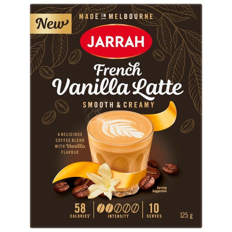 [Expiry: 28/02/2027] Jarrah French Vanilla Latte Satchets 10 Pack 125g