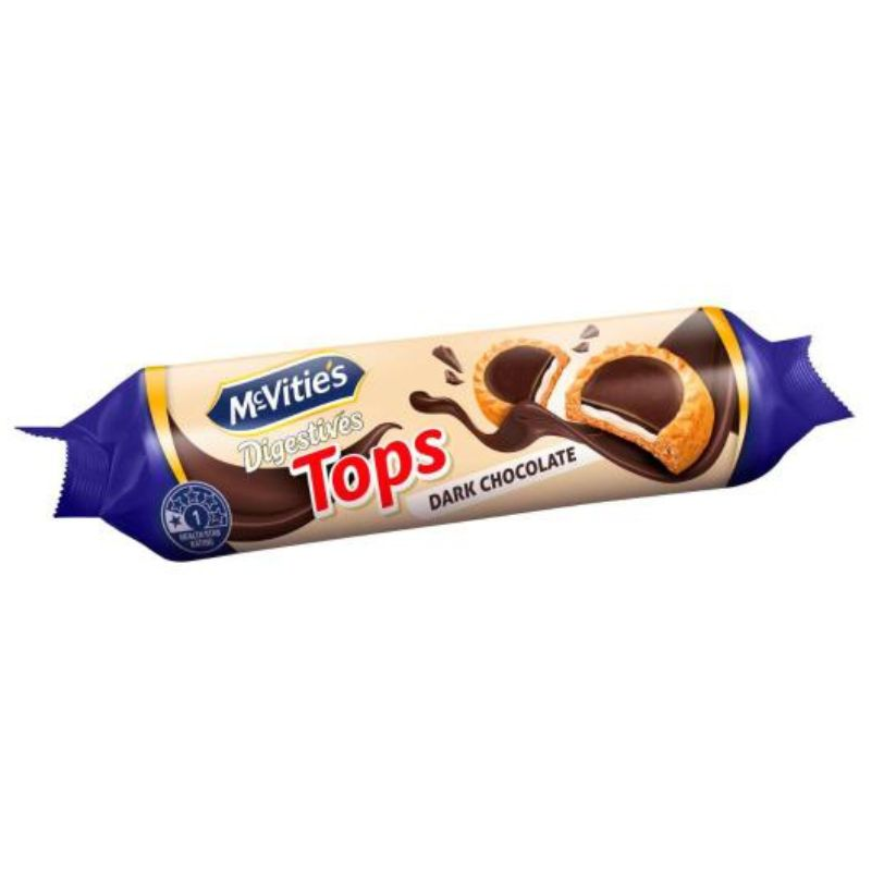 [Expiry Date: 03/09/2026] McVitie's Digestives ChocTops Milk Chocolate 100g