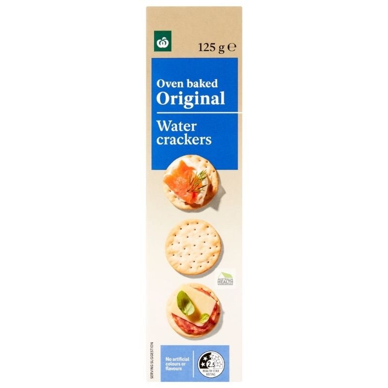 [Expiry: 20/11/2026] Woolworths Plain Water Crackers 125g