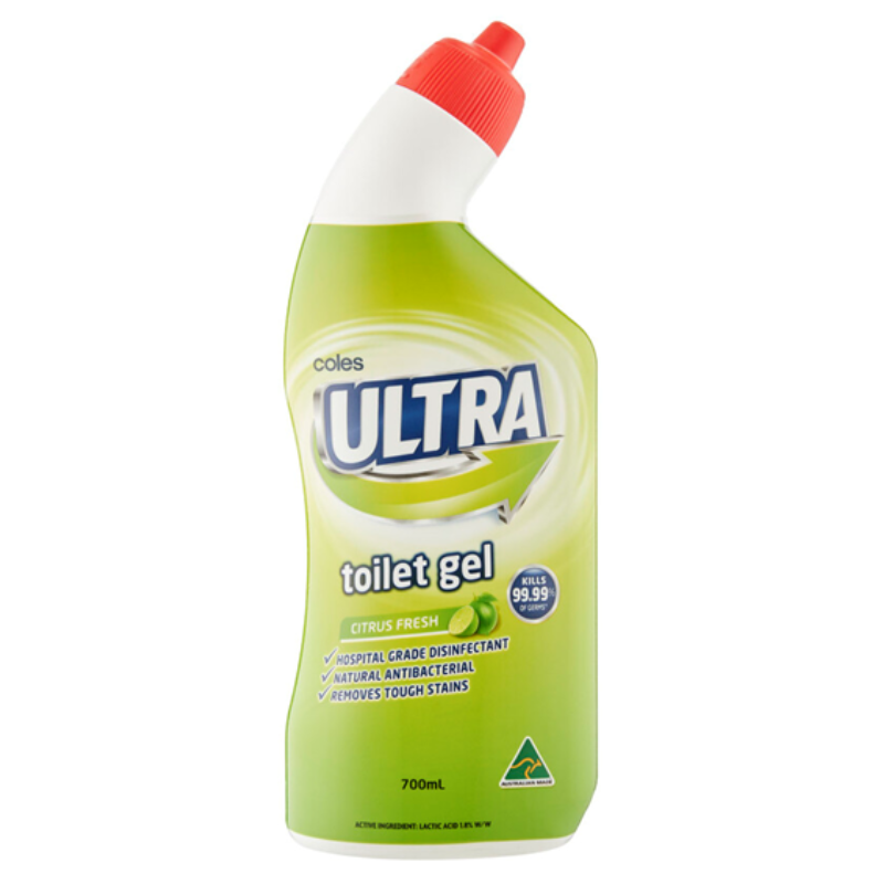 [Expiry Date: 30/08/2026] Coles Ultra Toilet Gel Citrus Fresh 700mL