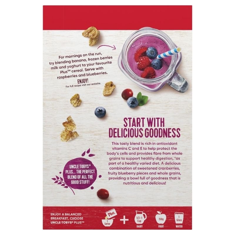 [Expiry Date: 10/12/2026] Uncle Tobys Cereal Plus Antioxidants 435g