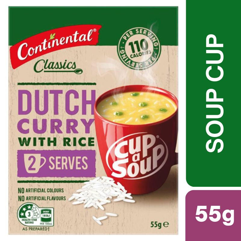 [Expiry Date: 20/03/2028] Continental Cup A Soup Dutch Curry With Rice Serves 2