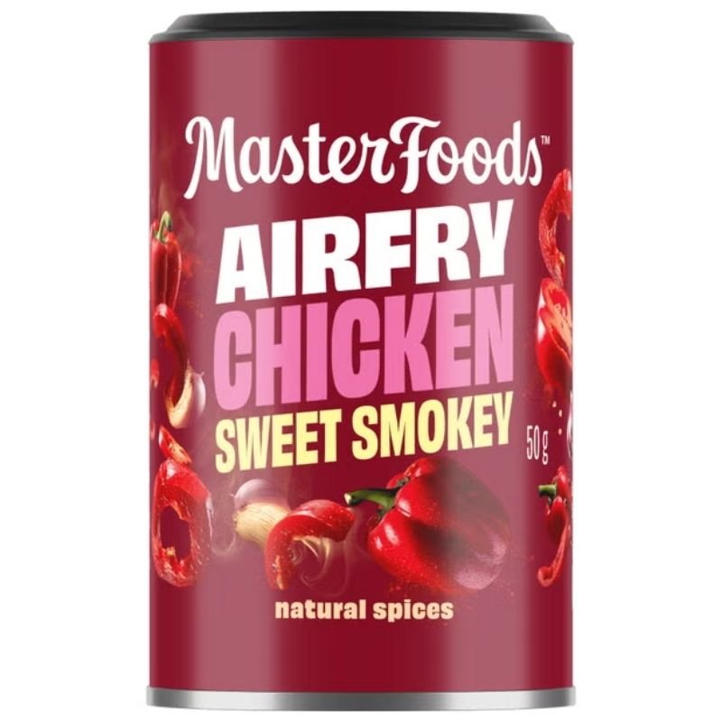 [Expiry Date: 03/11/2027] Masterfoods Airfry Chicken Sweet Smokey Seasoning Can 50g