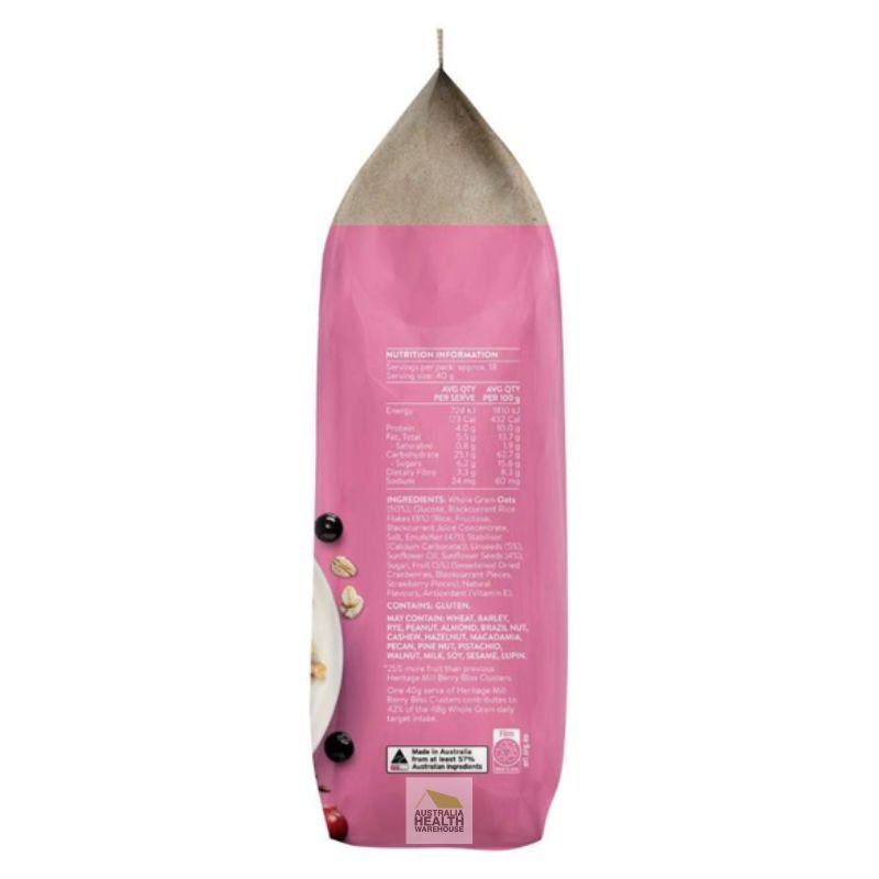 [Expiry Date: 16/04/2026] Heritage Mill Clusters Berry Bliss 750g