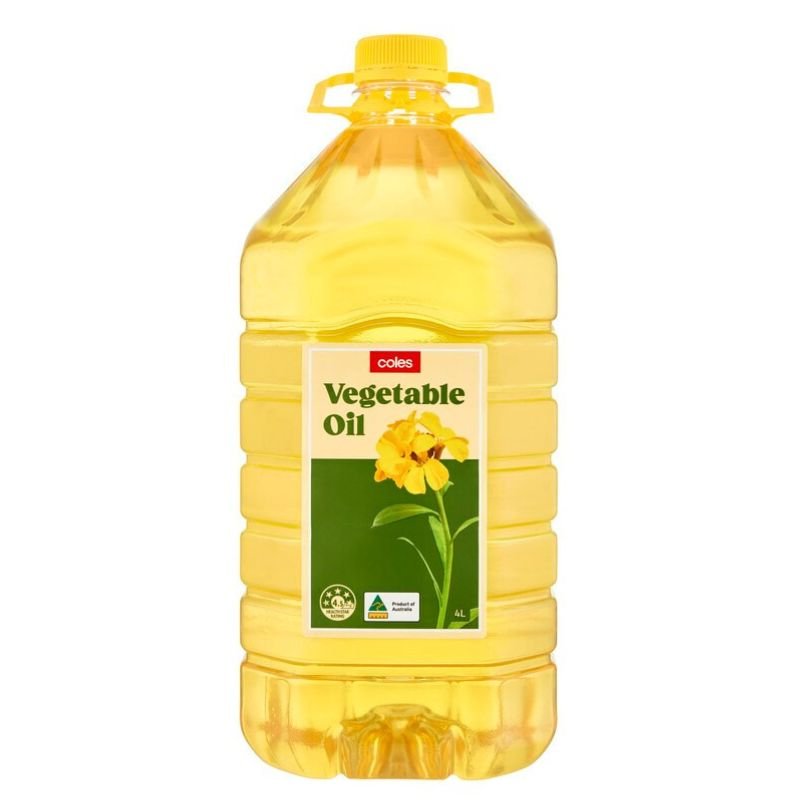 [Expiry Date: 21/08/2027] Coles Vegetable Oil 4 Litre
