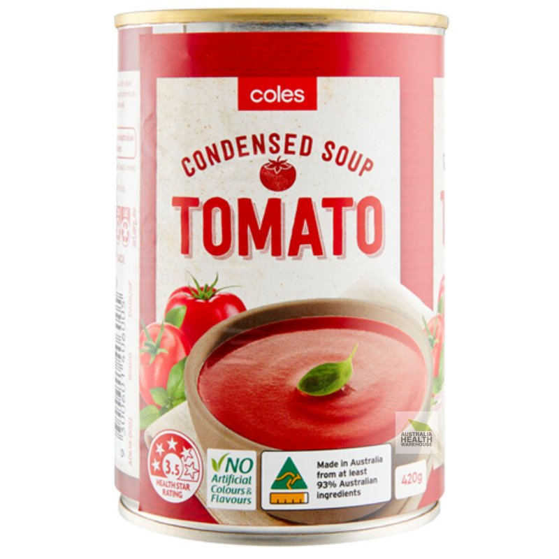[Expiry Date: 01/09/2027]  Coles Condensed Tomato Soup 420g