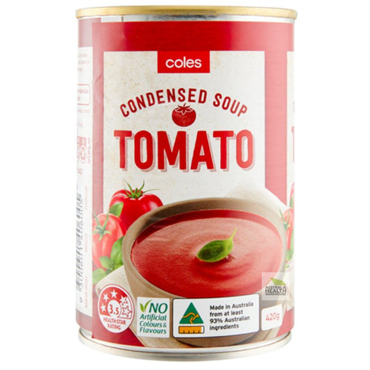 [Expiry Date: 01/09/2027]  Coles Condensed Tomato Soup 420g