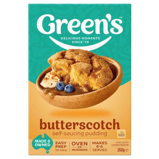 [Expiry Date: 26/09/2026] Green's Butterscotch Pudding Mix 260g