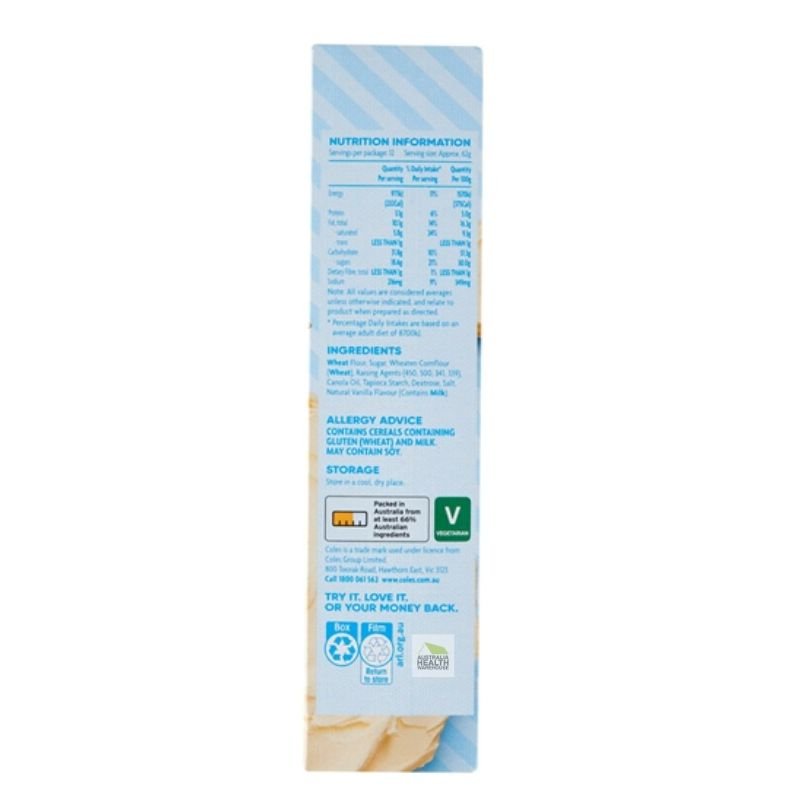 [CLEARANCE Expiry Date: 29/08/2026] Coles Bake & Create Vanilla Flavoured Cake Mix 440g