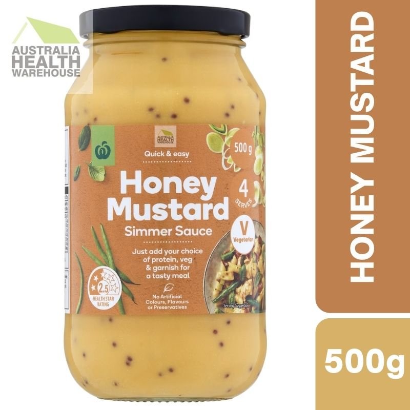 [Expiry Date: 09/02/2027] Woolworths Honey Mustard Simmer Sauce 500g