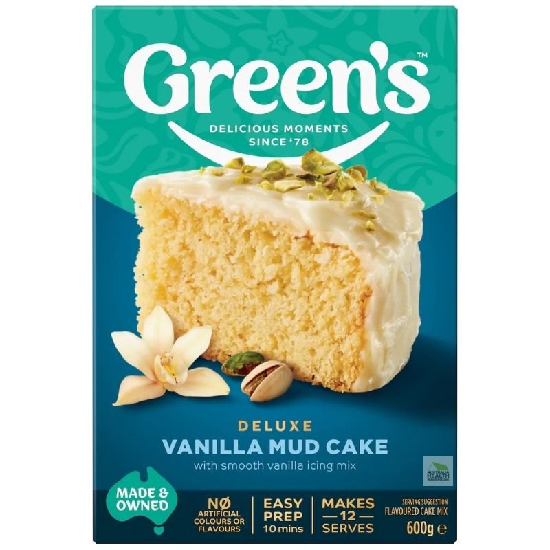 Green's Deluxe Vanilla Mud Cake Mix 600g