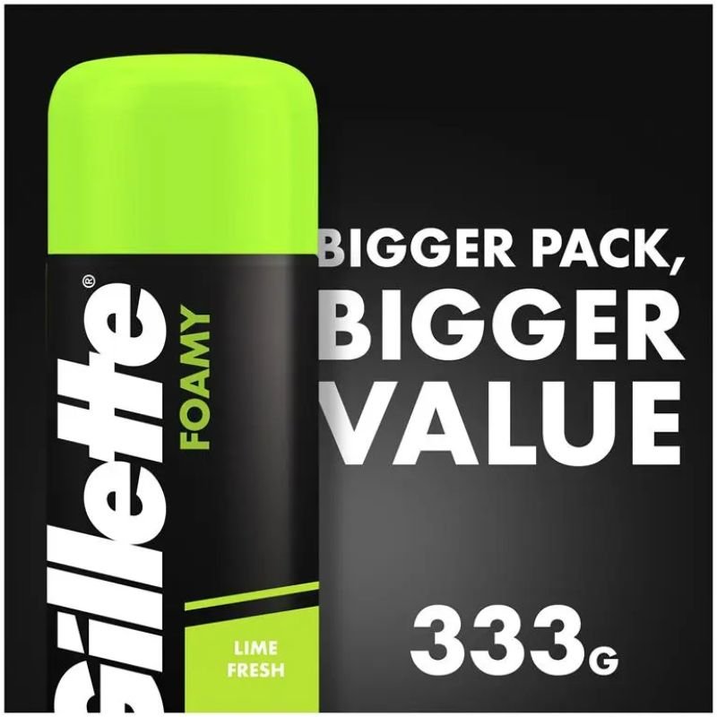 [Expiry: 04/2028] Gillette Shaving Foam Lemon Lime Value Pack 333g
