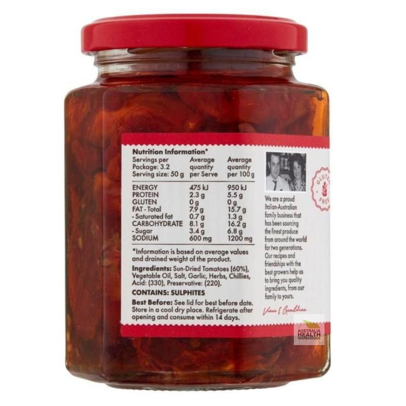 [Expiry: 13/05/2027] Sandhurst Sun-Dried Tomatoes 270g