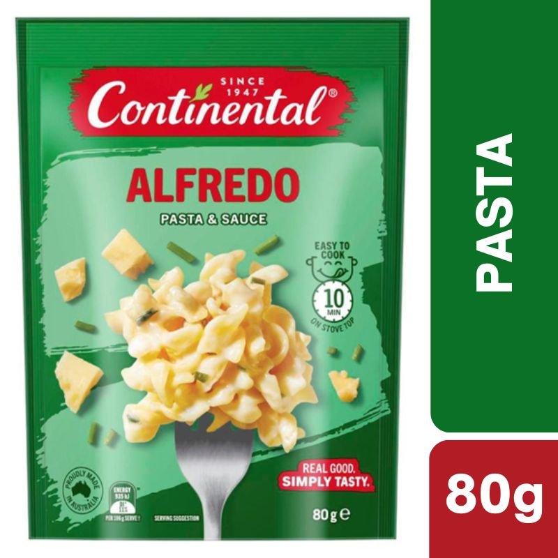 [Expiry: 14/01/2028] Continental Alfredo Pasta & Sauce 80g