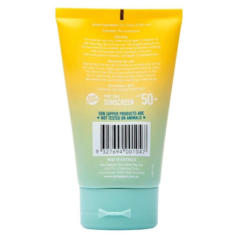 [Expiry: 03/2026] Sun Zapper Pure Zinc Mineral Sunscreen SPF 50+ 100mL