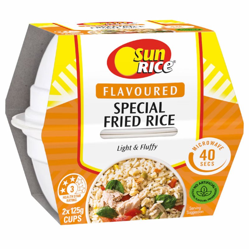 [Expiry Date: 17/02/2027] Sunrice Microwave Flavoured Special Fried Rice Cups 2 x 125g