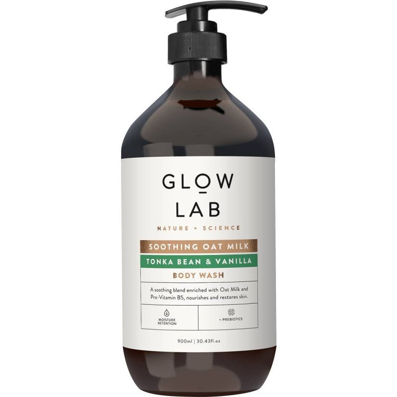 [DAMAGE BOTTLE Expiry: 10/2026] Glow Lab Soothing Oat Milk Tonka Bean & Vanilla Body Wash 900mL