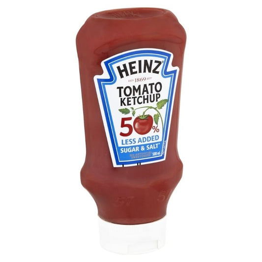 [Expiry Date: 01/02/2027]  Heinz Tomato Ketchup 50% Less Sugar & Salt 500mL