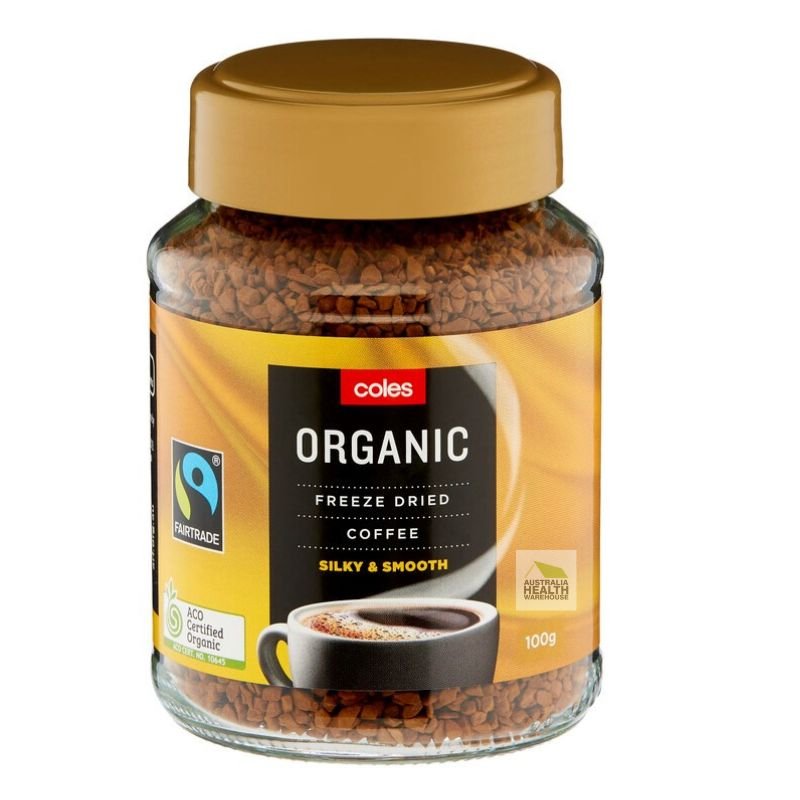 [Expiry: 25/03/2028]  Coles Organic Fairtrade Gold Freeze Dried Coffee 100g