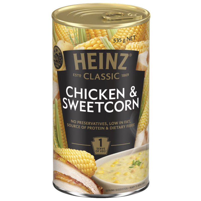 [Expiry Date: 31/08/2028] Heinz Classic Chicken & Sweetcorn Soup 535g