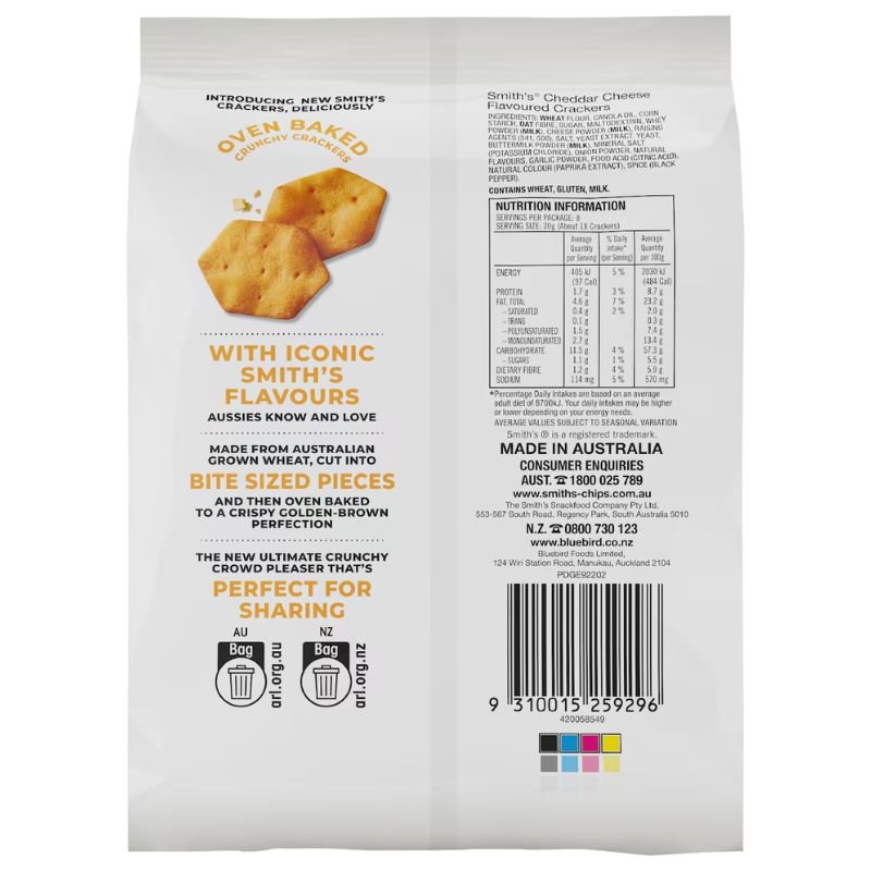 Smith's Crackers Cheddar Cheese Snack 160g