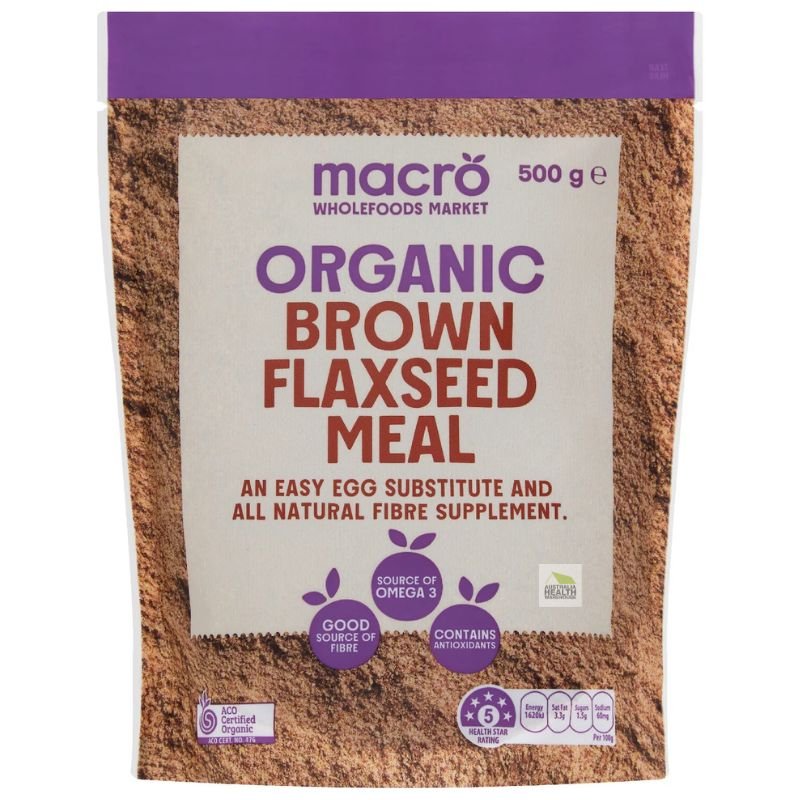 [CLEARANCE Expiry: 15/06/2026]  Woolworths Macro Organic Brown Flaxseed Meal 500g