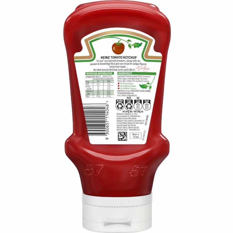 [Expiry Date: 01/02/2027] Heinz Tomato Ketchup Squeezy 500mL